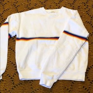 PacSun Rainbow striped sweatshirt
